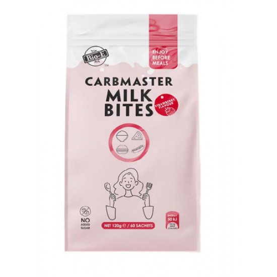 Bio-e Carbmaster Milk Bites Strawberry Natural Flavour 60 Sachets 120g 白芸豆酵素奶片 草莓味 120g/60粒 【保质期2026/05】