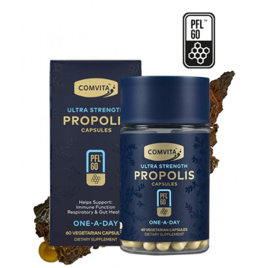 Comvita ultra strength propolis pfl60 60 vegetarian capsules 康维他超高浓度蜂胶 FPL60 素食胶囊 60c【保质期2026/02】