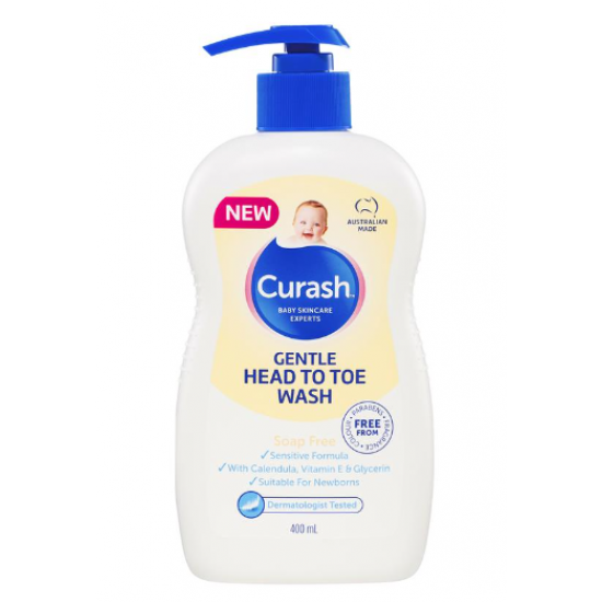 Curash gentle head to toe wash 400ml 婴儿沐浴露 400ml【保质期2026/12】