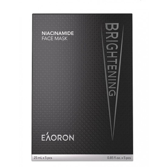 Eaoron Niacinamide Brightening Face Mask 5 Packs Eaoron黑膜水光黑色美白面膜 5片【保质期2026/02】