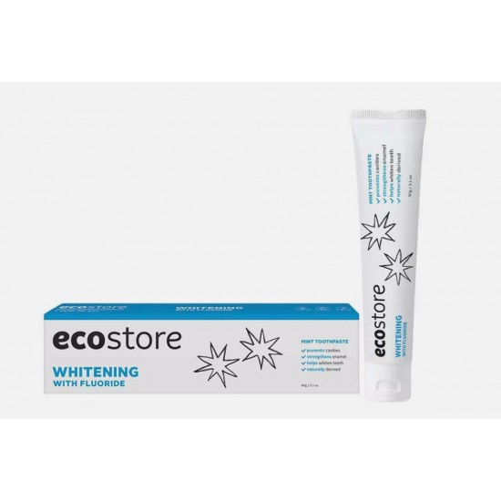 Ecostore Toothpaste Whitening with Fluoride 100g 美白牙膏(含Fluoride) 100g【保质期2027/09】