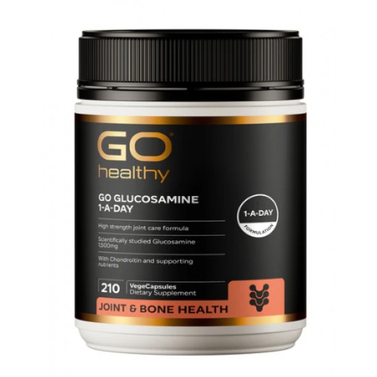 GO Healthy glucosamine 210c 高之源 氨糖维骨力 1500mg 210粒（针对有病变的各种风湿性关节炎；类风湿性关节炎；骨质增生，滑囊炎；颈椎病）【保质期2027/07】