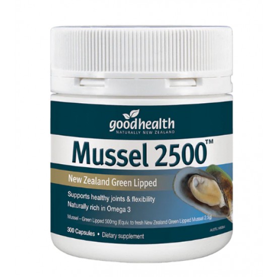 Goodhealth Mussel 2500mg 300c 好健康青口胶囊 2500mg 300粒【保质期2026/08】