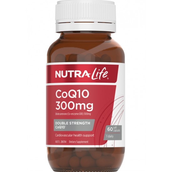 Nutra Life CoQ10 300mg 60c 纽乐辅酶Q10 300mg 60c【保质期2026/07】