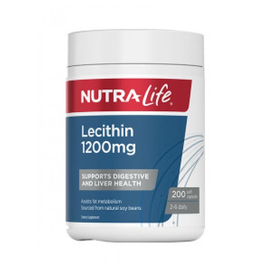 Nutra-Life Lecithin 1200mg 200s 纽乐高含量大豆卵磷脂 200粒【保质期2027/03】