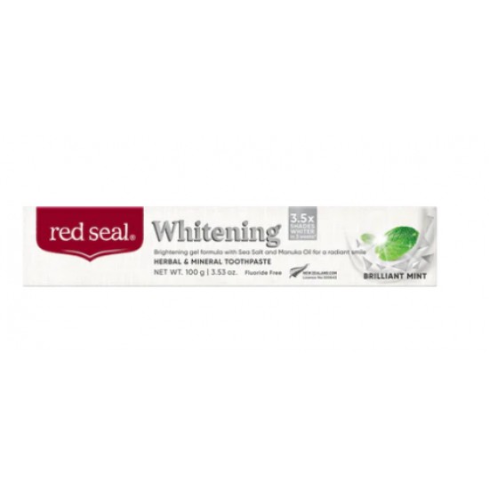 Red Seal whitening Paraben free herbal & mineral toothpaste 红印美白牙膏 100g 【保质期2027/01】