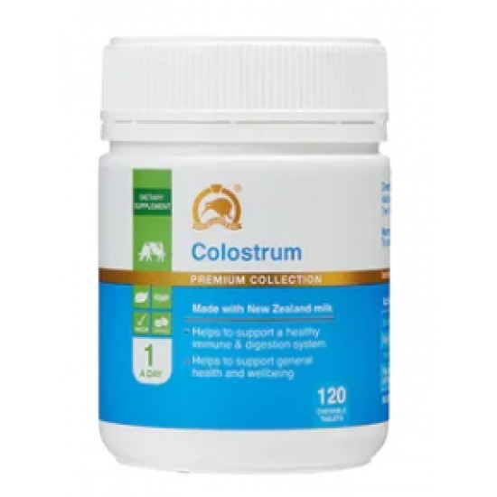 Kiwi Golden Kiwi Colostrum 120 Chewable tablets 金奇维牛初乳片120粒【保质期2027/02】