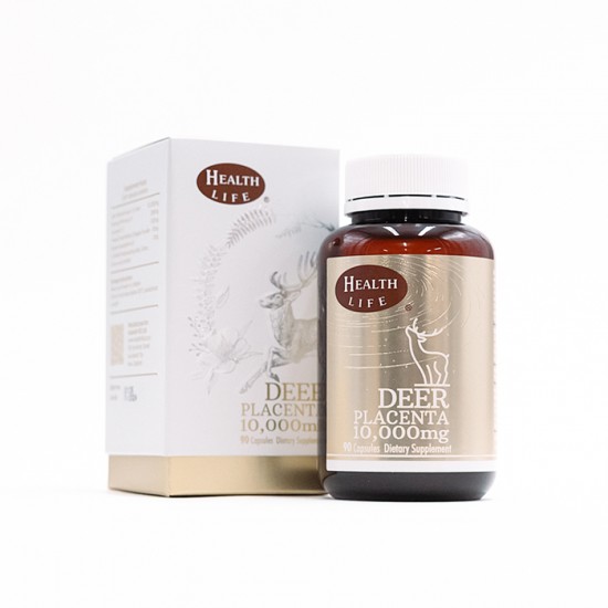 Health Life Deer Placenta 10,000mg 90c 鹿胎素 10,000mg 90粒【保质期2026/08】