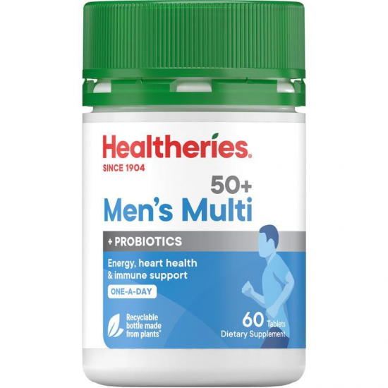 Healtheries 50+ Mens Multi One A Day 60 Tablets 贺寿利男性50岁+复合维生素 60片【保质期2027/06】