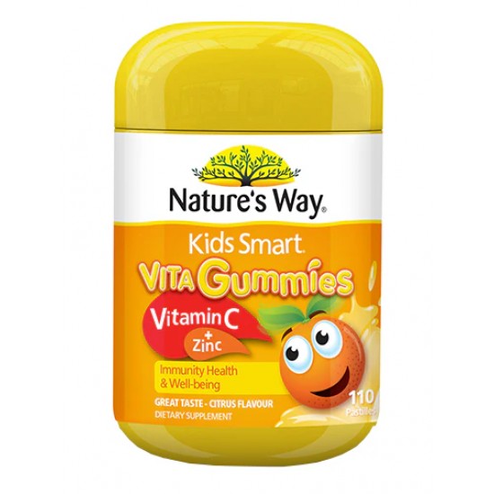 Natures way Gummies Vitamin C Zinc 110s 佳思敏儿童维生素C+锌软糖 110粒【保质期2026/03】