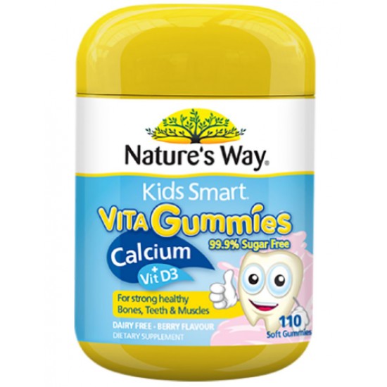 Natures Way Kids Vita Gummies Calcium110s 佳思敏儿童钙+维生素D软糖 110粒【保质期2026/02】